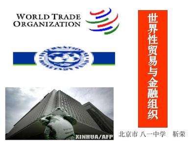 高一政治世界性貿易與金融組織1PPT